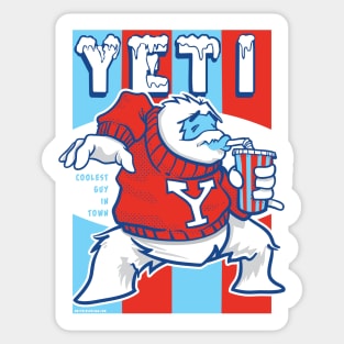 Yeti - coolest guy in town Sticker